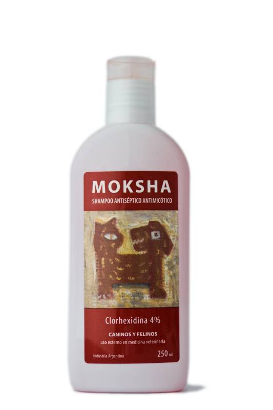 Shampoo Antiseptico / Antimicotico Moksha 250 Cc Clorhexidina 4%